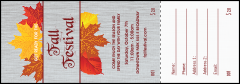 Fall Simple Raffle Ticket