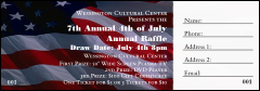 American Flag Raffle Ticket 002