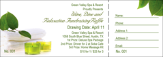 Green Candles Raffle Ticket