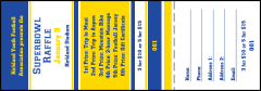 Sports Raffle Ticket 003 in Blue and Yellow