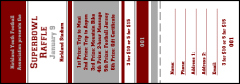 Sports Raffle Ticket 007 in Maroon and Silver