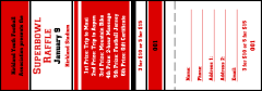 Sports Raffle Ticket 008 in Red and Black