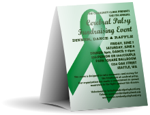 Green Ribbon Table Tent