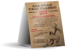 All-Star Retro Baseball Table Tent