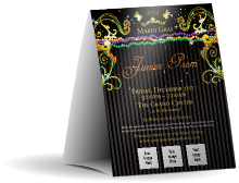 Mardi Gras Prom Table Tent