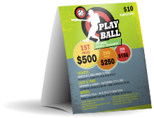 Softball Table Tent