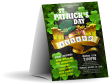 St. Patrick's Day Party Table Tent