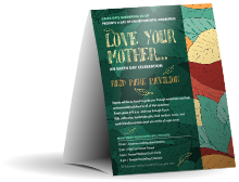 Earth Day Organic Table Tent