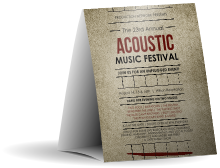 Acoustic Strings Table Tent