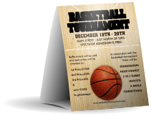 Basketball Court Table Tent