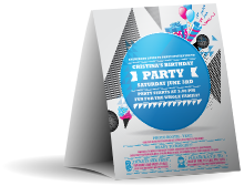 Birthday Geometric Table Tent