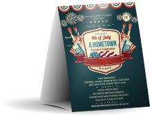 Fourth of July Freedom Blue Table Tent