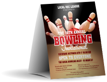 Bowling League Table Tent