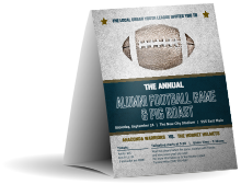 Football Blue Table Tent