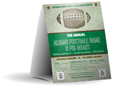 Football Green Table Tent