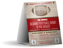 Football Red Table Tent