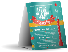 Fundraising Thermometer Table Tent