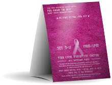 Breast Cancer Pink Ribbon Table Tent