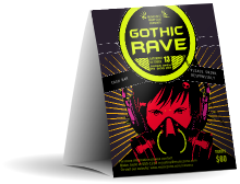 Goth Rave Table Tent