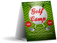 Golf Camp Table Tent