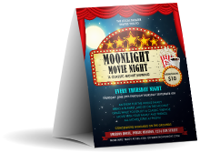Movie Night Table Tent