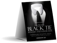 Black Tie Table Tent