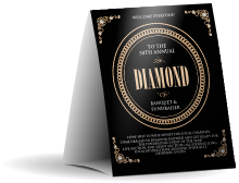 Diamonds Black Table Tent