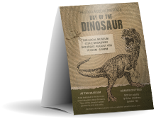 Dinosaur Illustrated Table Tent