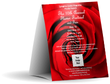 Red Rose Table Tent