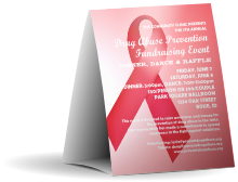 Red Ribbon Table Tent