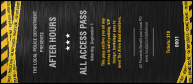 Police Caution Tape VIP Pass