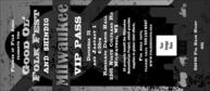 Milwaukee VIP Pass (Black and White)