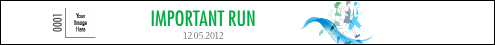 Run for a cause - Blue Premium Synthetic Wristband