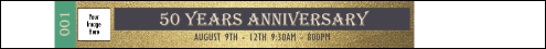50th Anniversary Premium Synthetic Wristband
