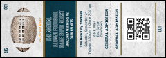 Football Blue Event Ticket
