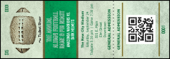 Football Green Event Ticket