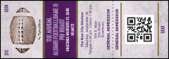 Football Purple Event Ticket