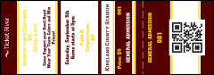 Sports Stripes Red Event Ticket