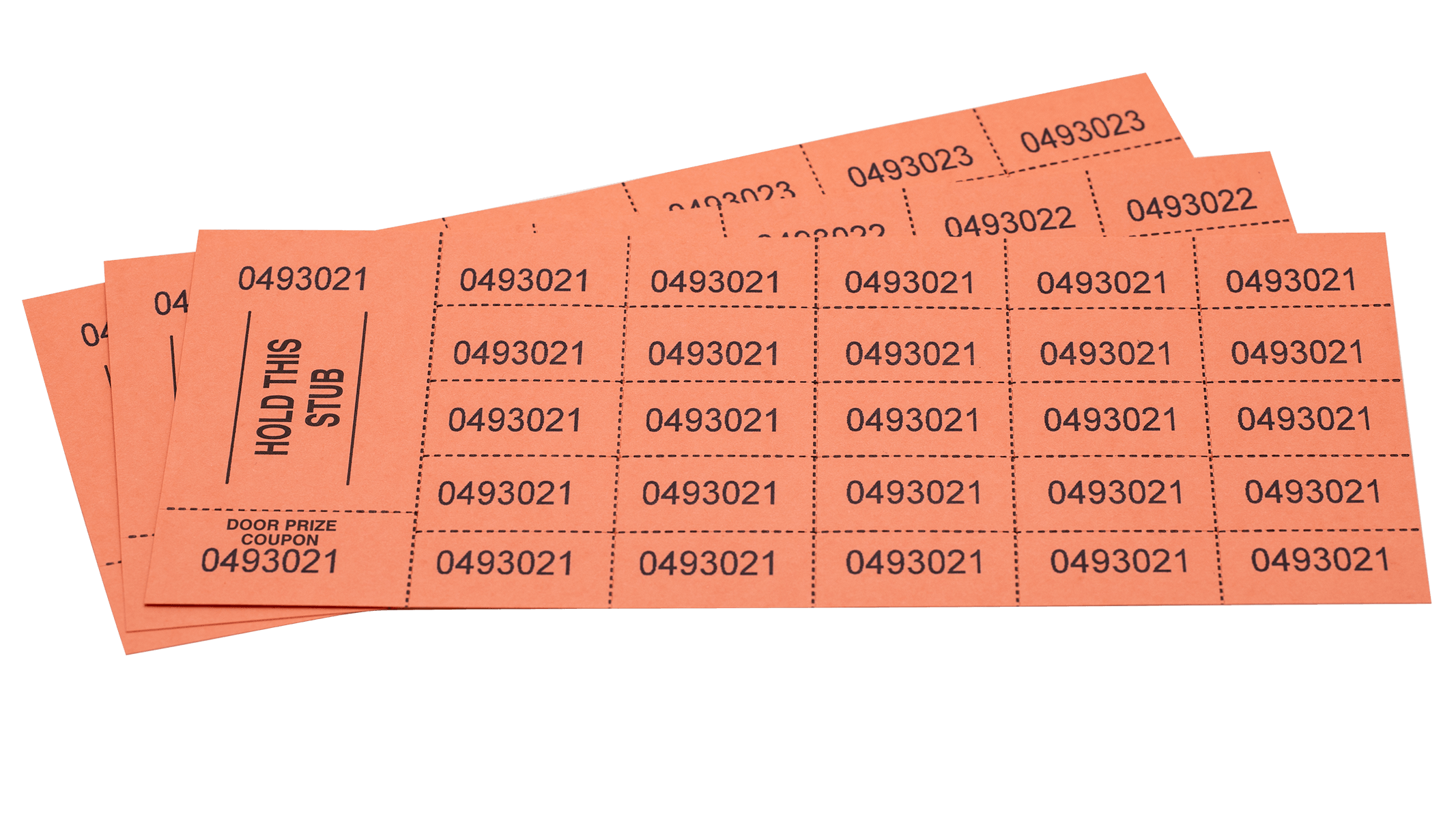 Sheet Raffle Ticket Orange (pack of 500)
