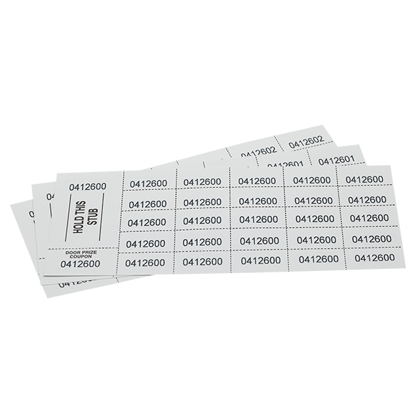 Sheet Raffle Ticket White (pack of 500)