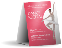 Ballet Dance Recital Table Tent