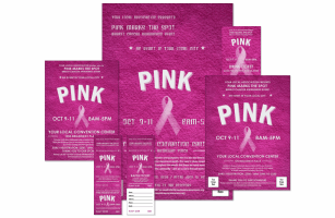 Breast Cancer Pink Ribbon Event Kit