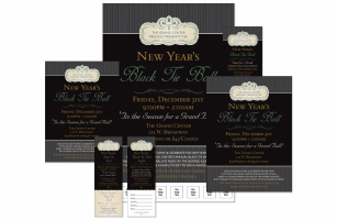 Classic Black Pinstripe Event Kit