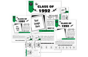 Class Reunion Mascot Green Event Kit