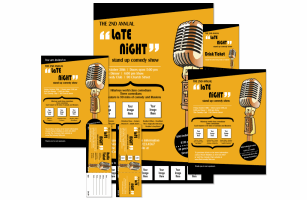 Comedy Retro Microphone Event Kit