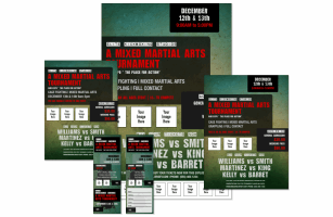 Contemporary Mixed Martial Arts Event Kit