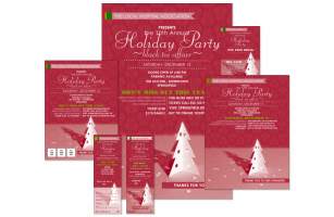 Paper Christmas Tree Red Event Kit