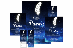 Poetry Quill Sky and Stars