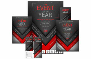 Red And Silver Event Kit