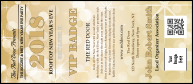 Gold Glitter VIP Event Badge Large VIP Event Badge Large